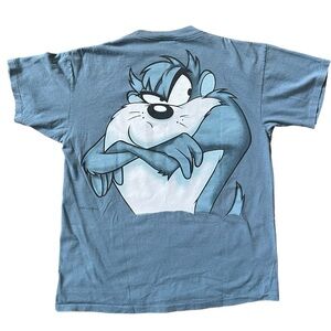 Vintage Dated 90s Single Stitch Tasmanian Devil T-Shirt Looney Tunes - Size XL